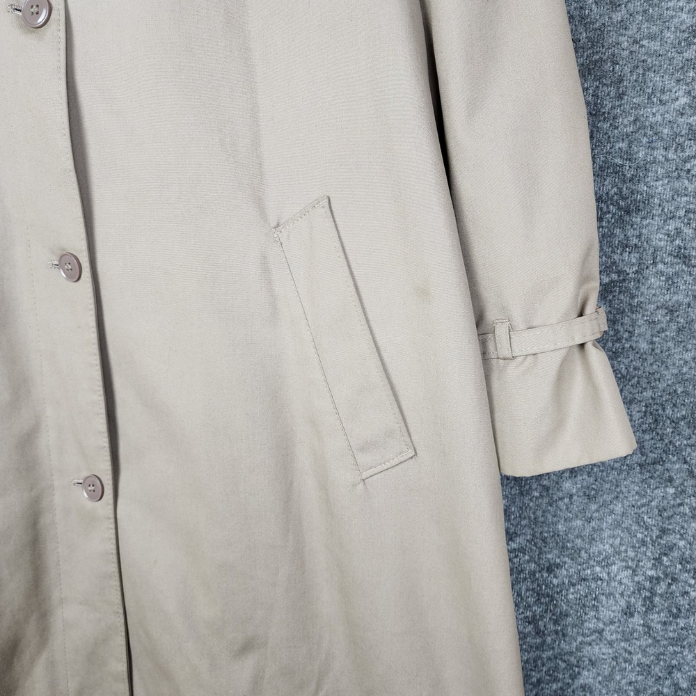 Unbranded Trench Coat Women Size L Beige Longline Hooded Belted Classic Jacket - Picture 11 of 15